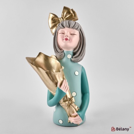 Vaza ceramica "Gold ribbon and vase"  35x17