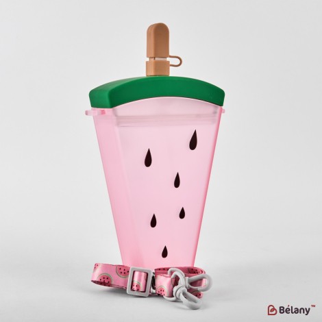 Water bottle, 320 ml, pink, adjustable