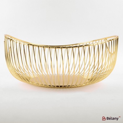 Black metal fruit bowl, with handle 28x9