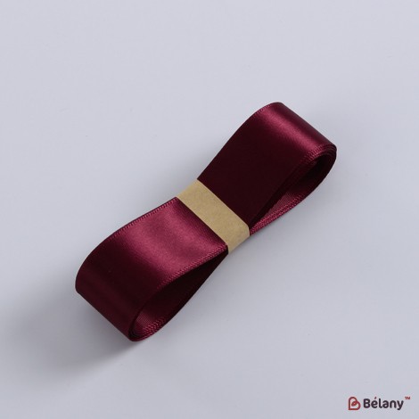 Polyester ribbon, Wine, 2.5 cm / 32 m #011