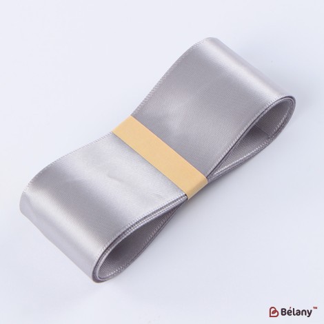 Polyester ribbon, silver, 3.8 cm / 36.57 #124