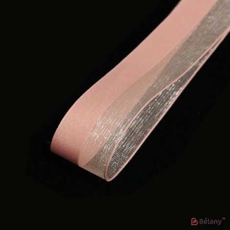 Organza Ribbon "Half", Peony, 2.6cm / 18.28m #162