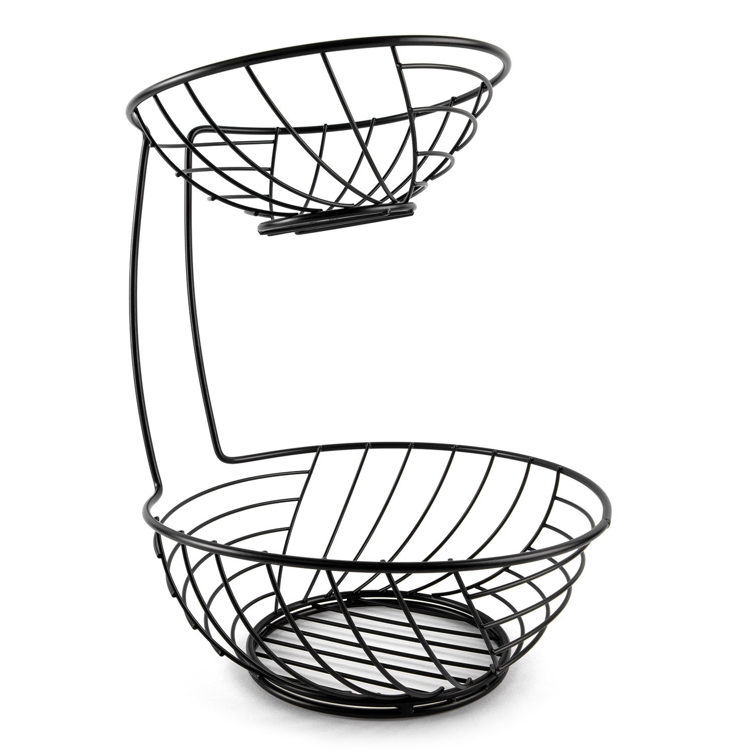 Fructiera cu două niveluri, negru, 33x26