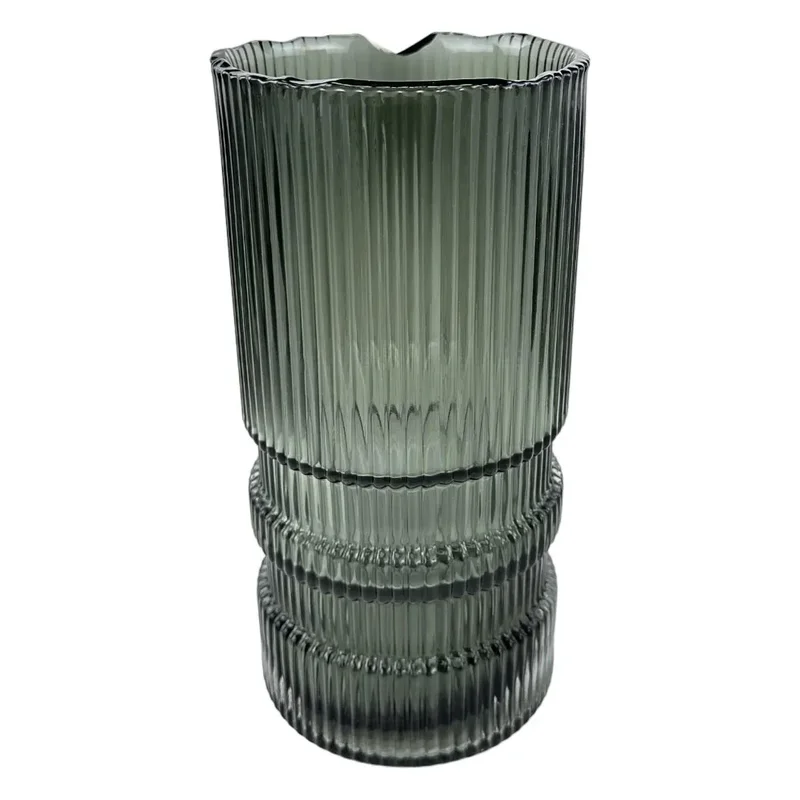 Vaza de sticla "Tuby S" gri