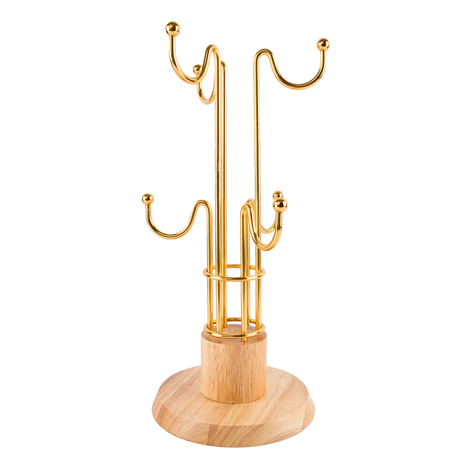 Stand pentru 6 cesti, auri cu lemn 36/15