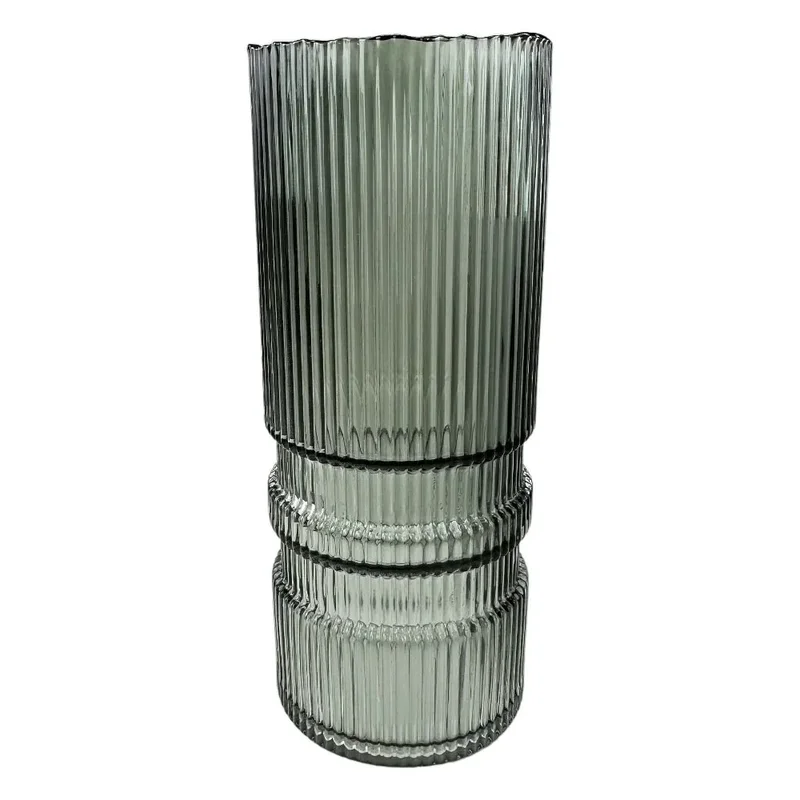 Vaza din sticla "Tuby M" gri