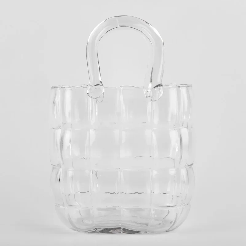 Vaza de sticla "Handbag L" transparenta 28/18