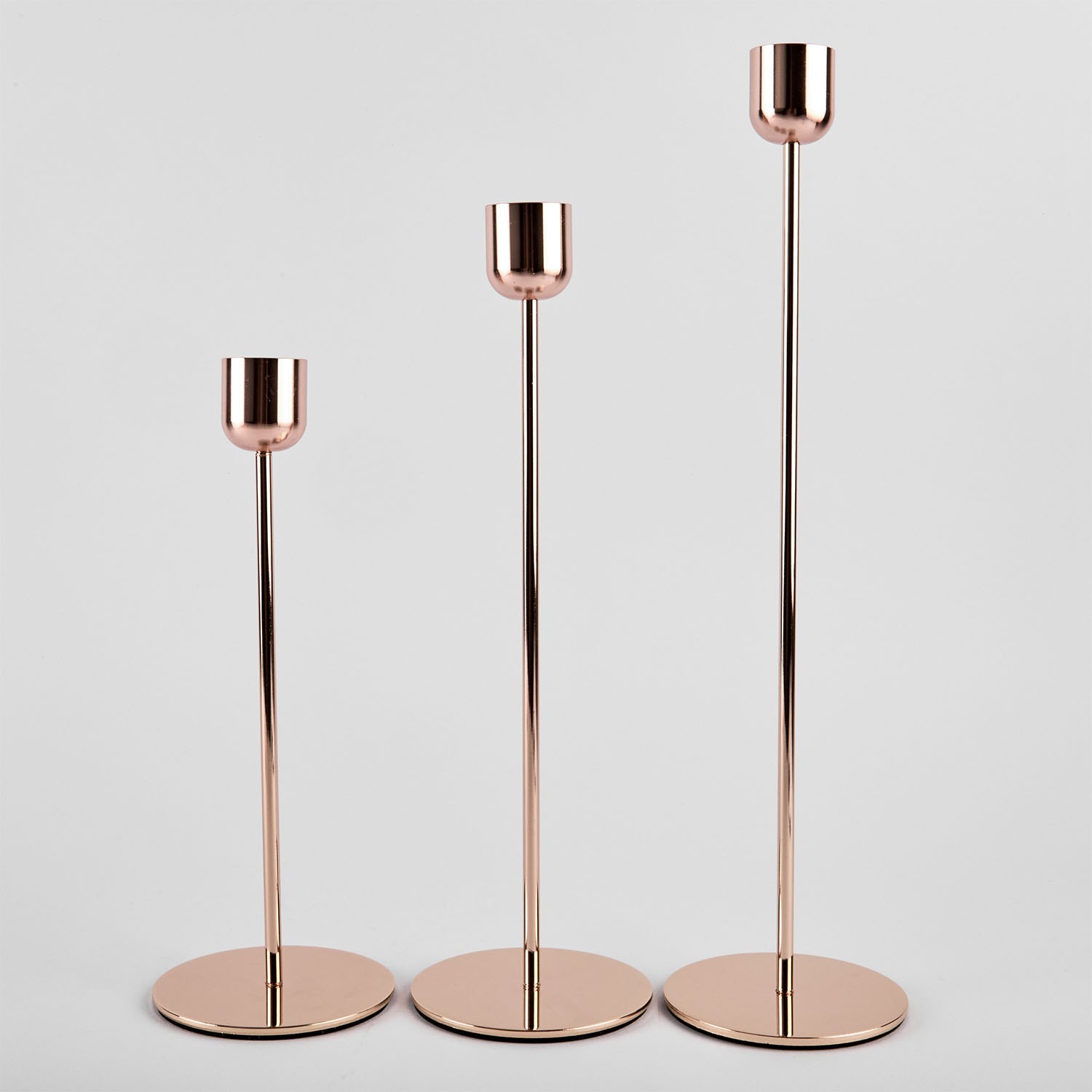 Zestaw 3 świeczników "Castron" 31/26/21 złoto