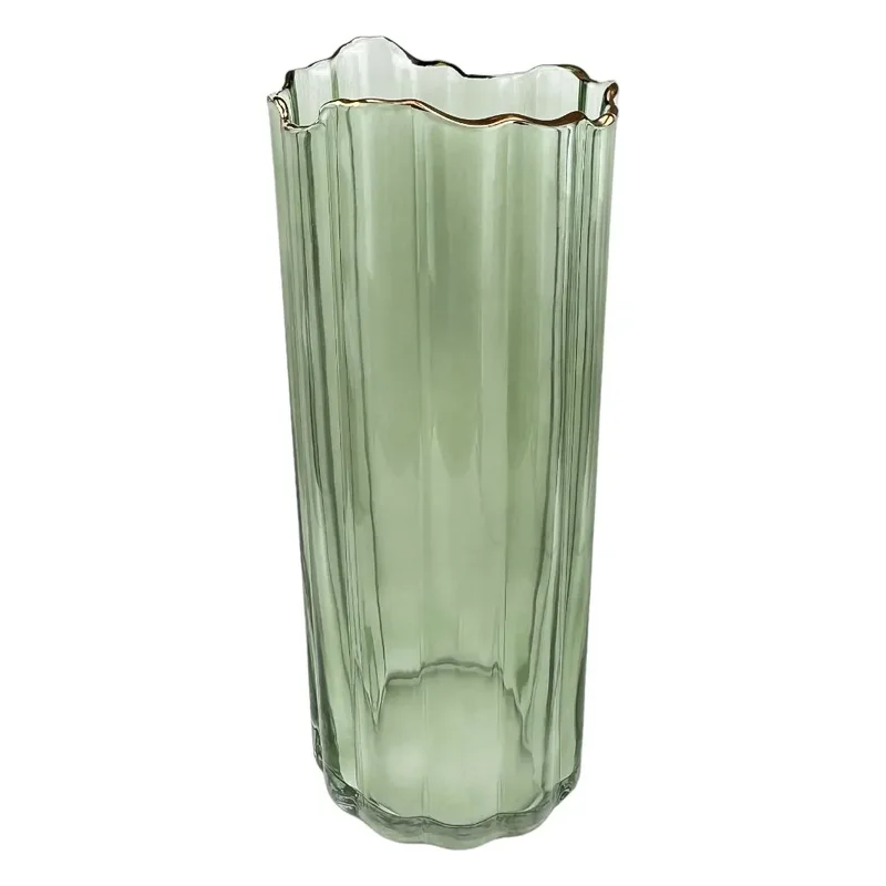 Vaza de sticla "Gold peak M" verde