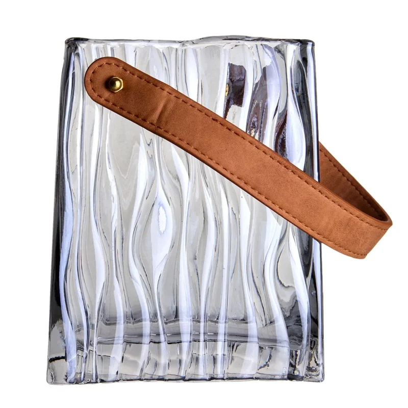 Vază cu valuri "Ocean wave" 18/13/8, gri