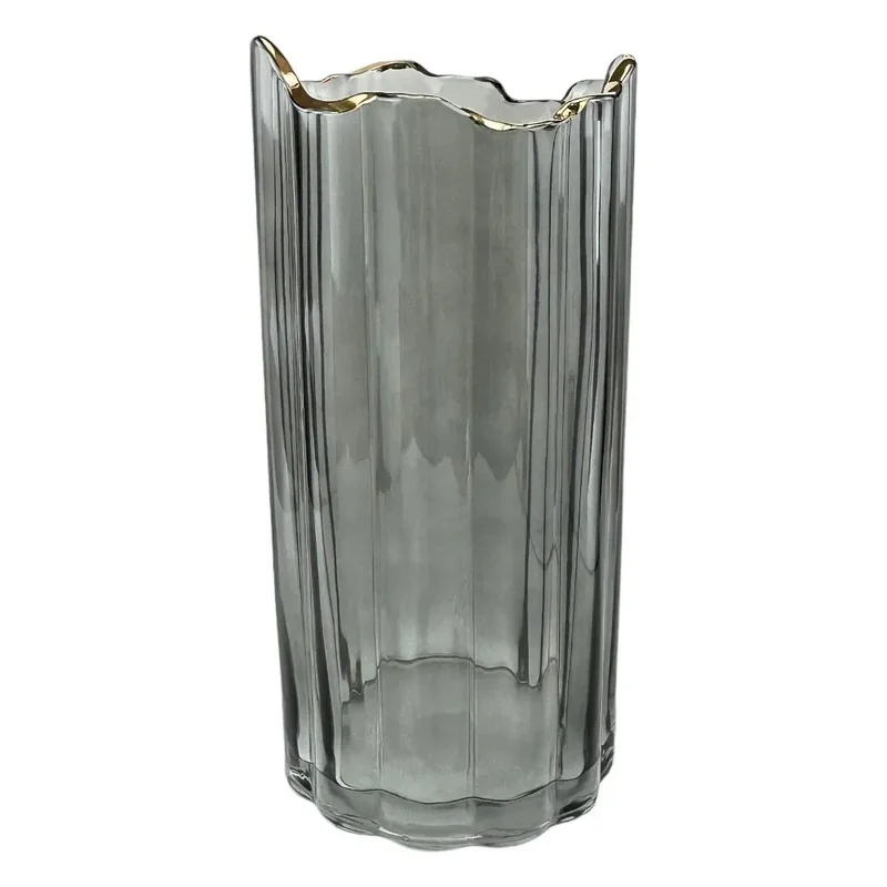 Vaza din sticla "Gold peak S" gri