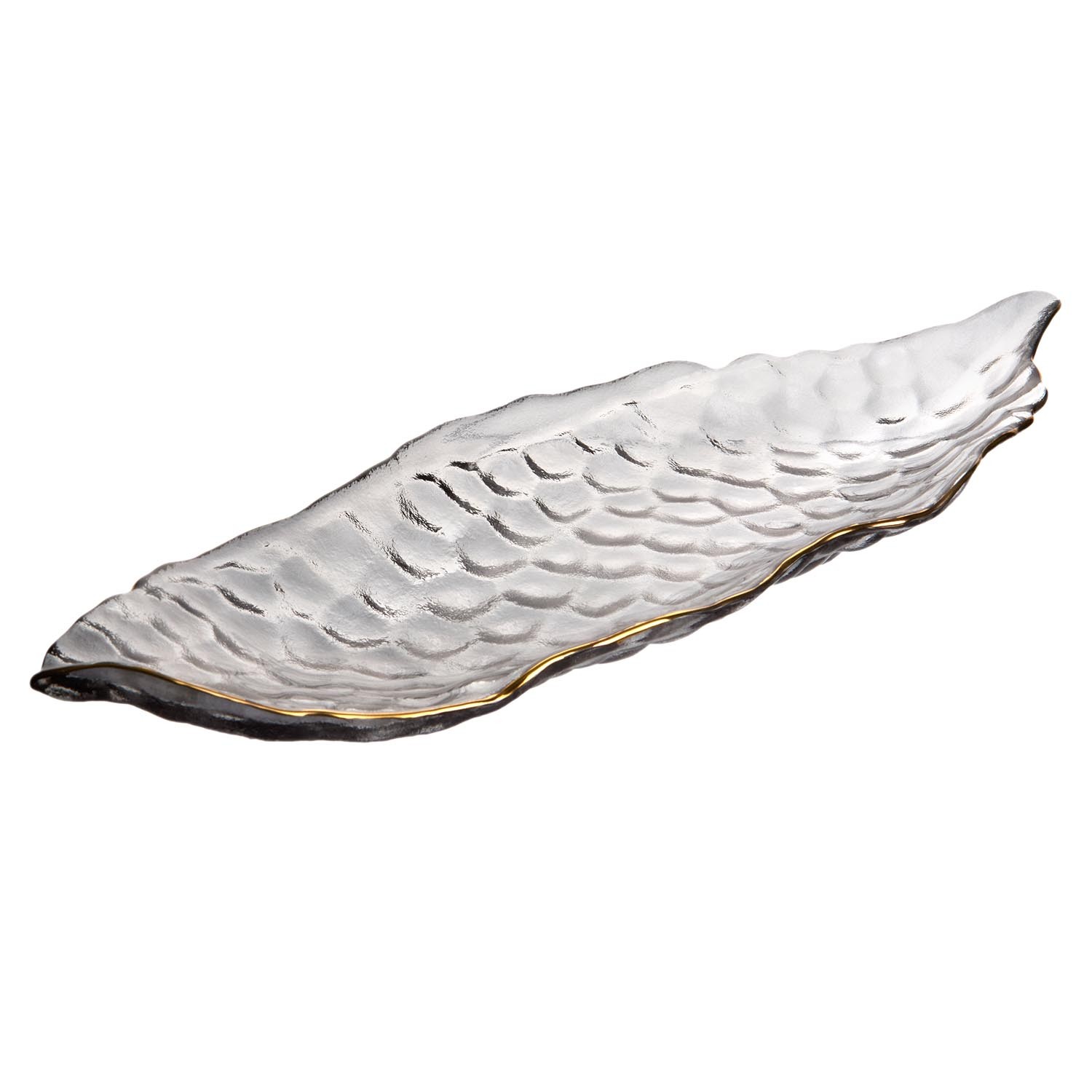 Szklany talerz Tada Leaf, 3/37/12 cm