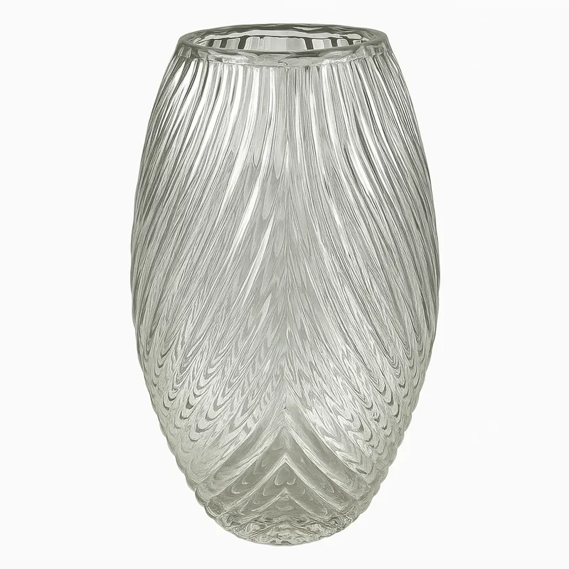 Vaza de sticla "Leaf S" transparenta