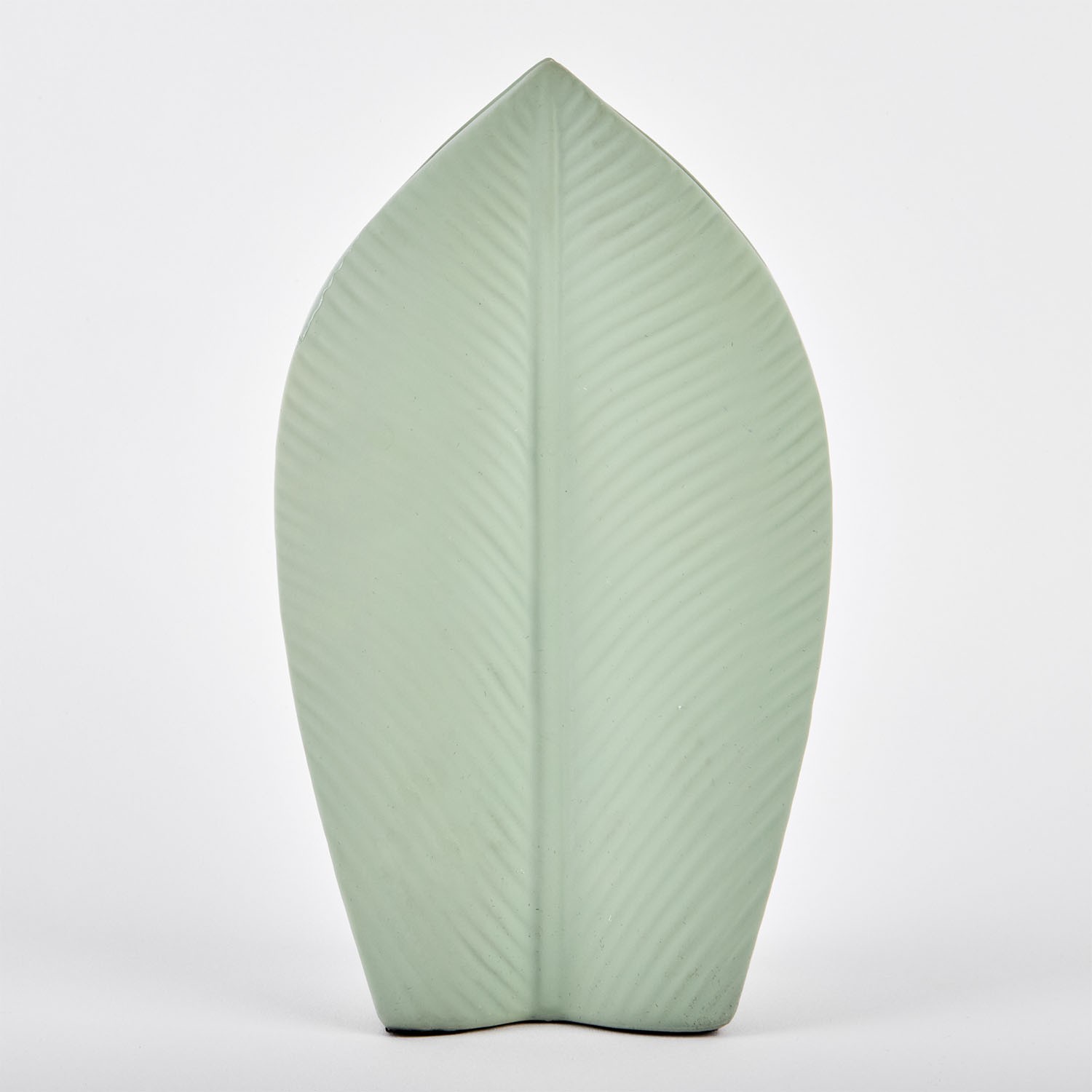 Vaza ceramica "Leaf" verde 20x3
