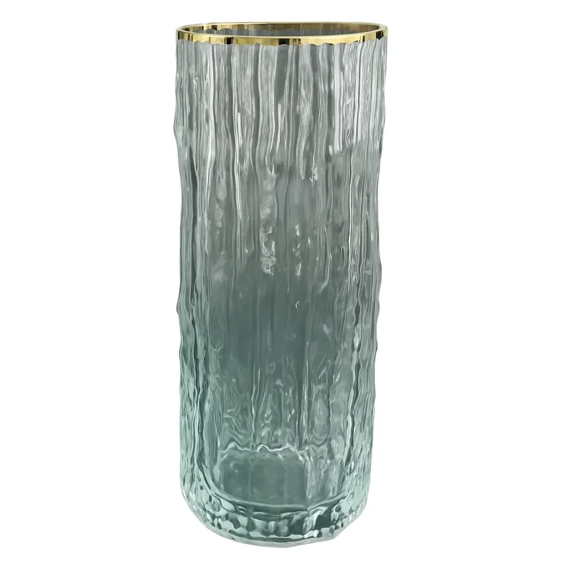 Vaza de sticla "Golden side S" transparenta
