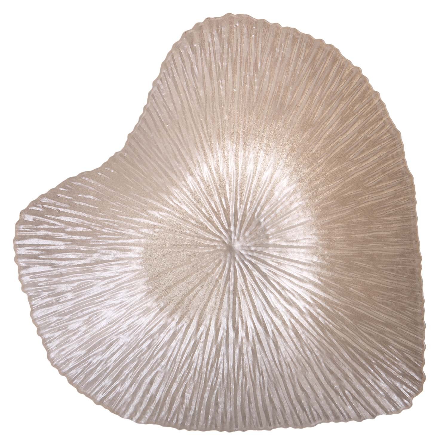 Стъклена плоча "Раковина сърце М", 30/26/4 cm photo 2