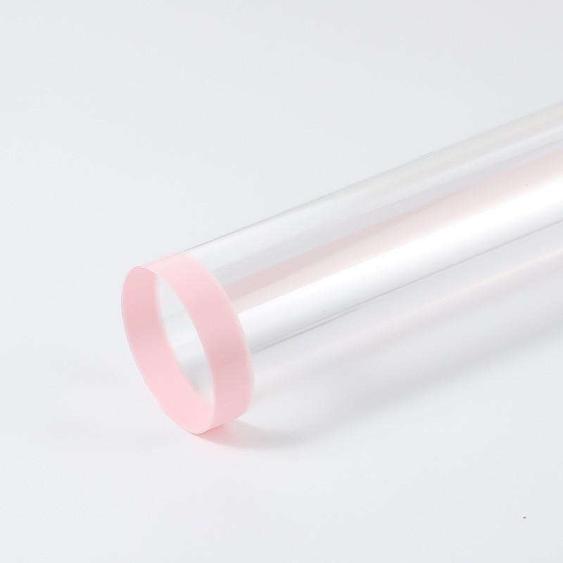 Celofan transparent dungi "Line" roz