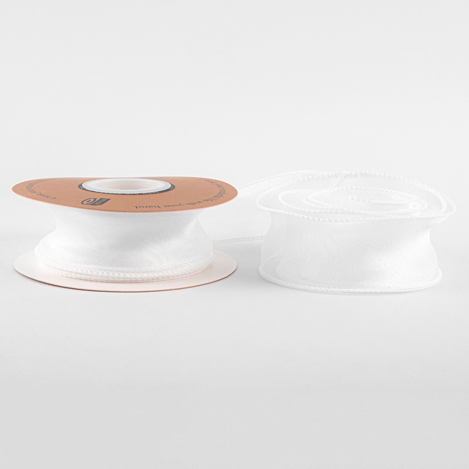 Wstążka z organzy "Uni", biała, 4cm / 9,11m #01 photo 2