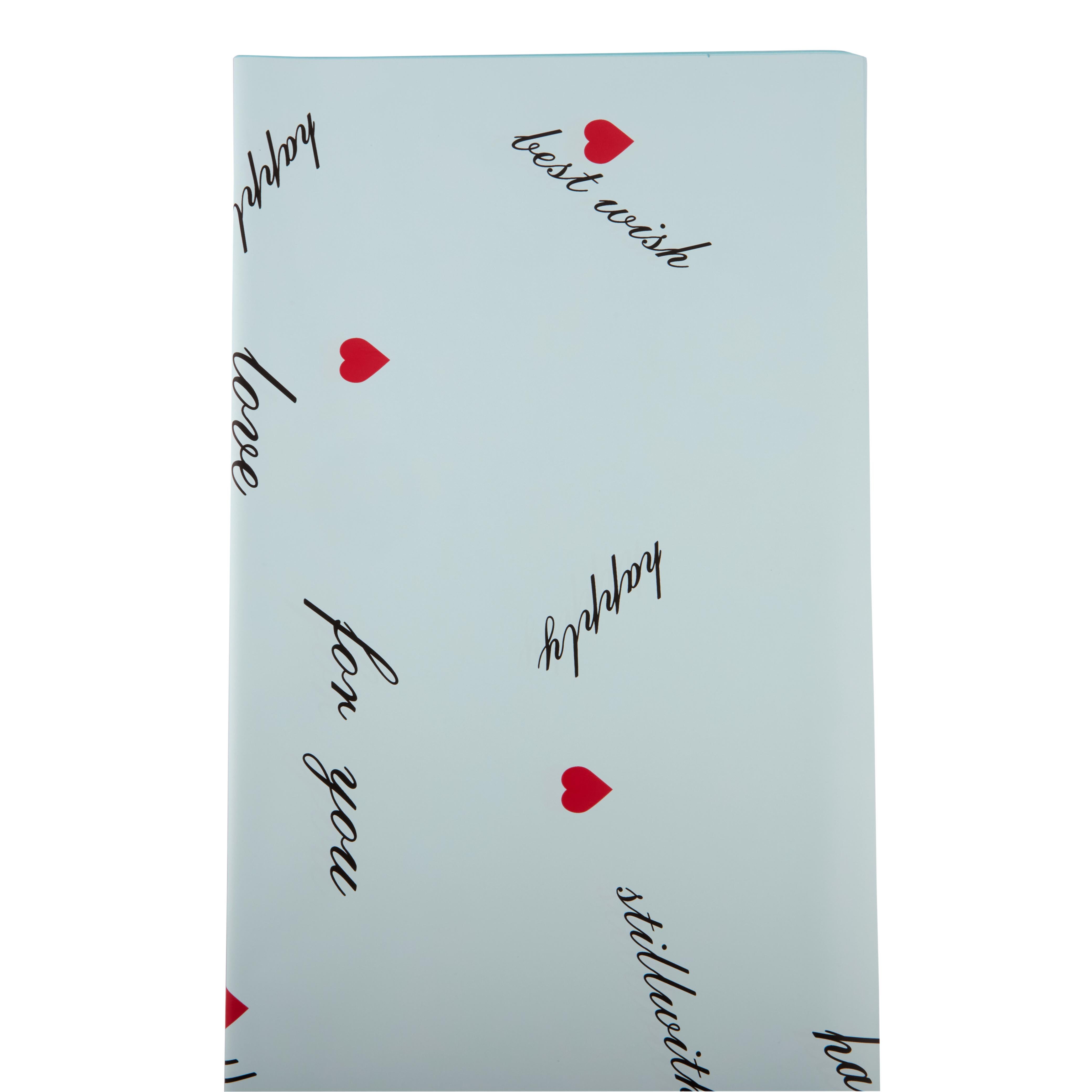 Flower cellophane "For you" blue