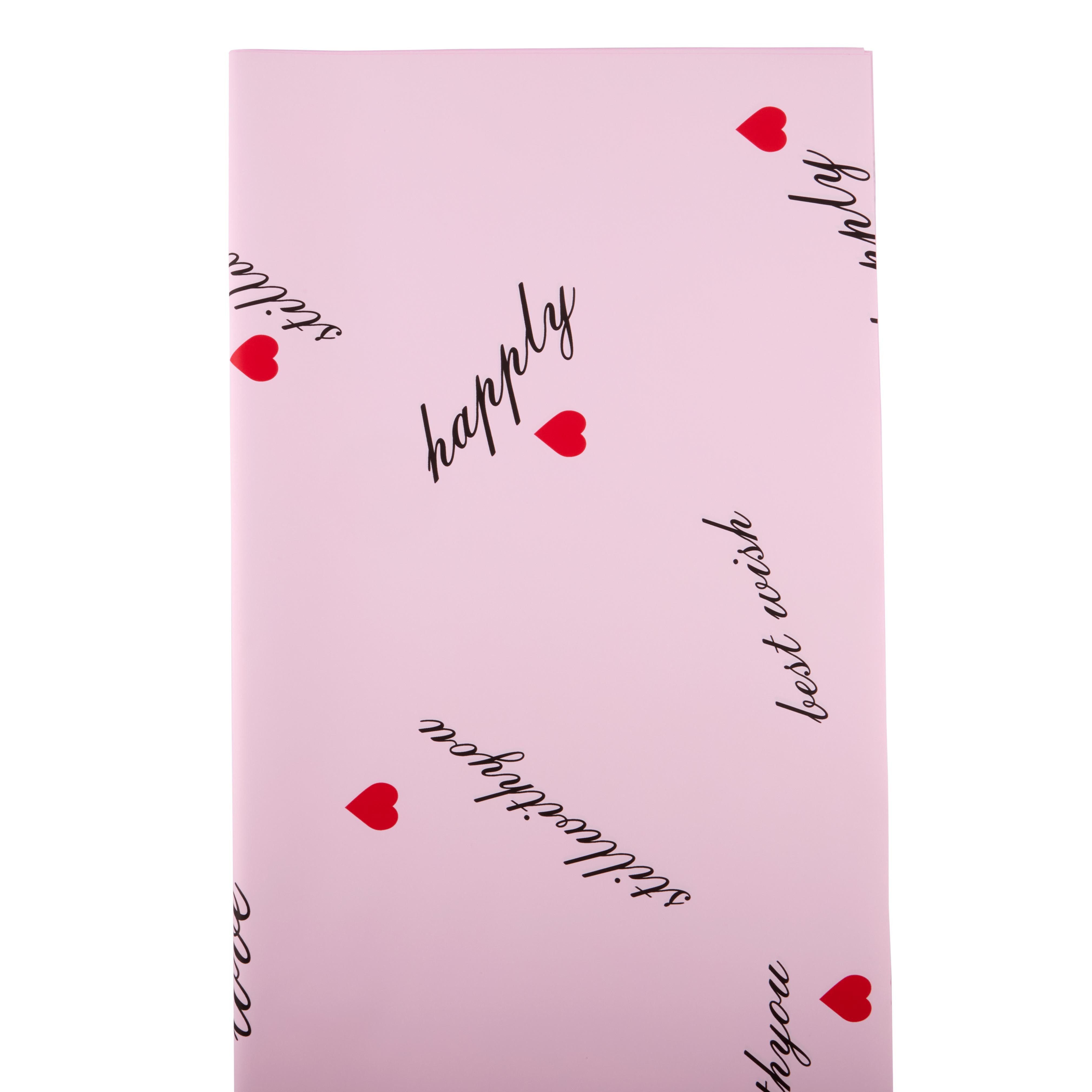 Kwiatowy celofan "Dla Ciebie" różowy