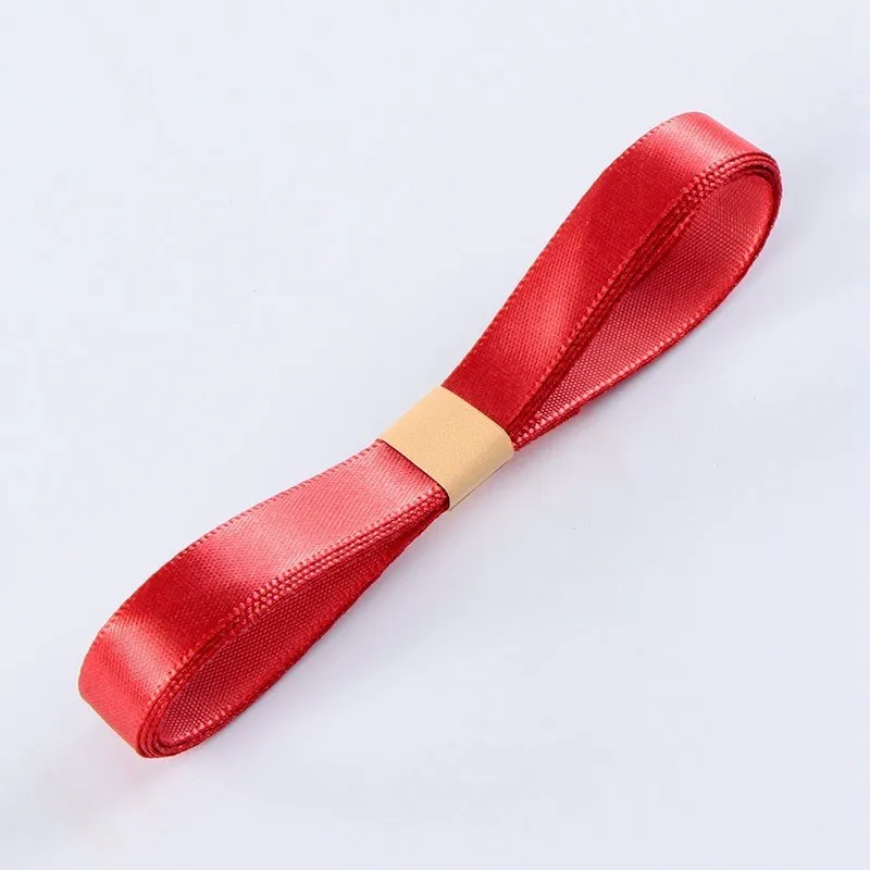 Полиестерна панделка, червена, 1 см / 82,29 м #012