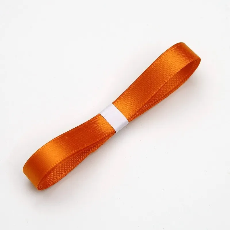 Полиестерна панделка, русо оранжево, 1 см / 82,29 м #051