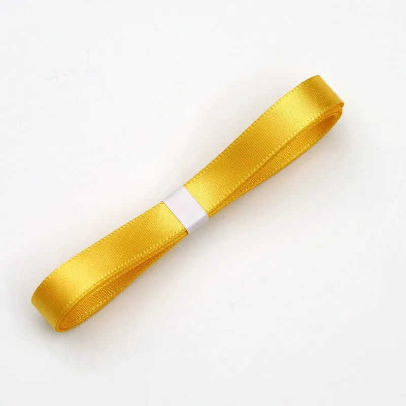 Panglică din poliester, Yellow Gold, 1cm / 82,29 m #052