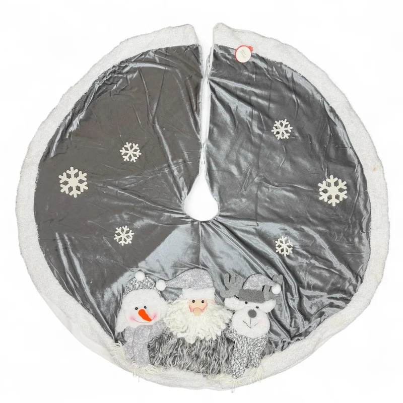 Fusta brad de Crăciun "Gri snow" Ø - 115