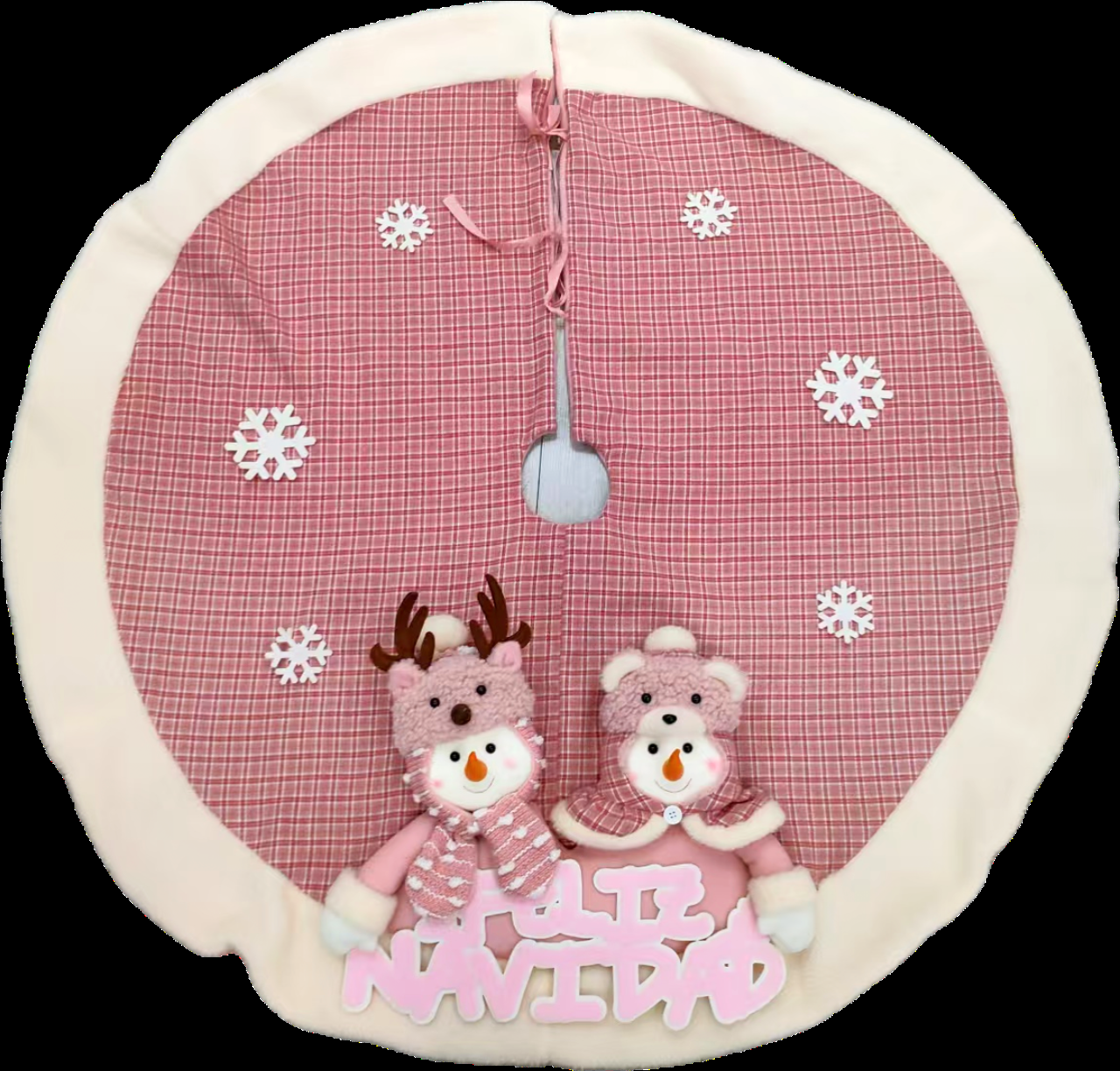 Spódnica choinkowa "Różowa chmurka" Ø - 120