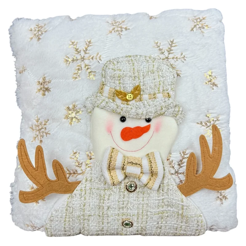 Perna de Craciun "White snowman", 38cm