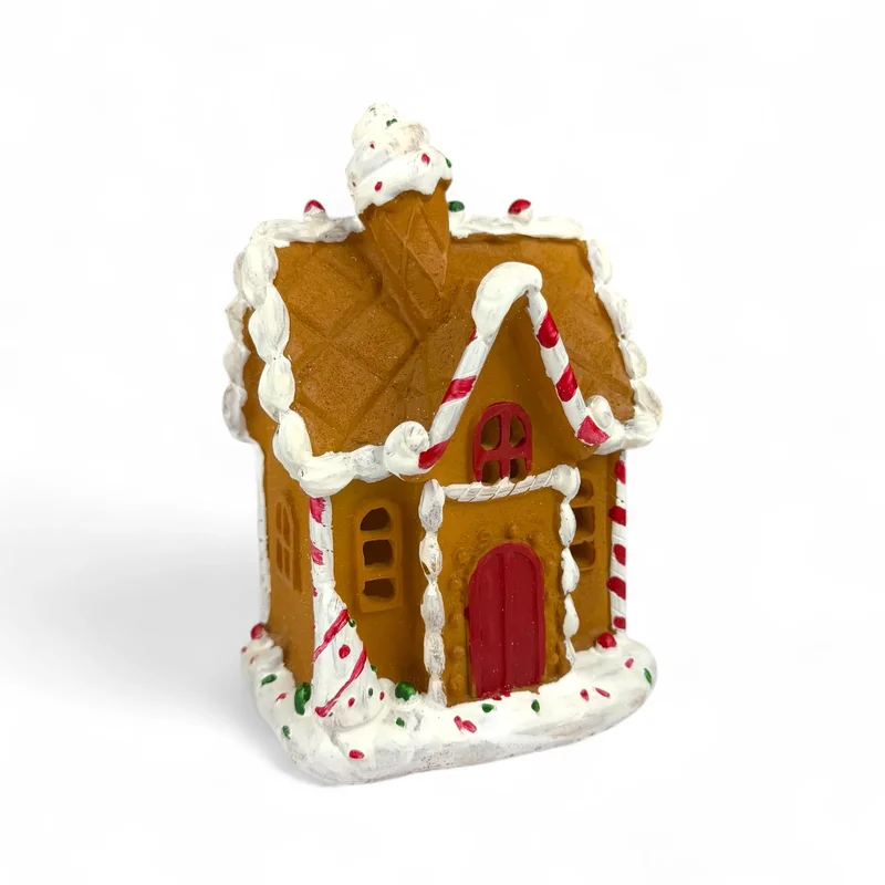 Set de două figurine de Crăciun „Căsuța dulce”, strălucitoare, 13/9/7,lumină, baterie mini