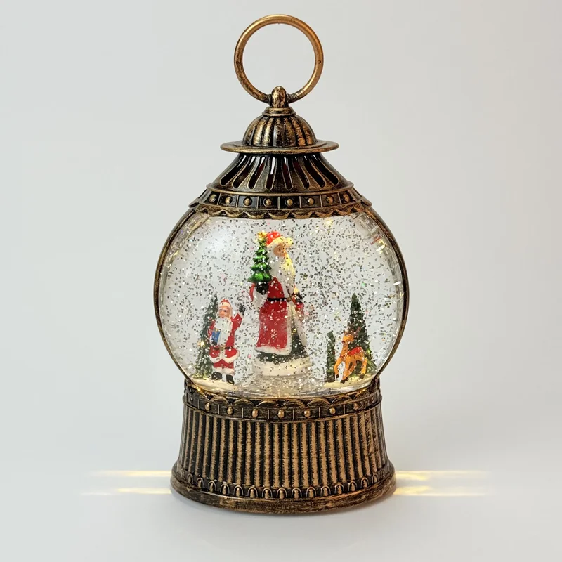 Figurină interactivă „Lampa de Crăciun #3” căderea zăpezii