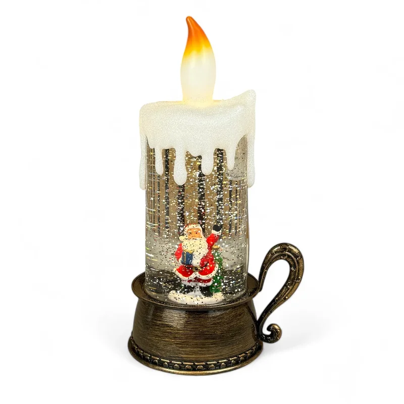 Figurină interactivă „Lumânare de Crăciun #2” căderea zăpezii