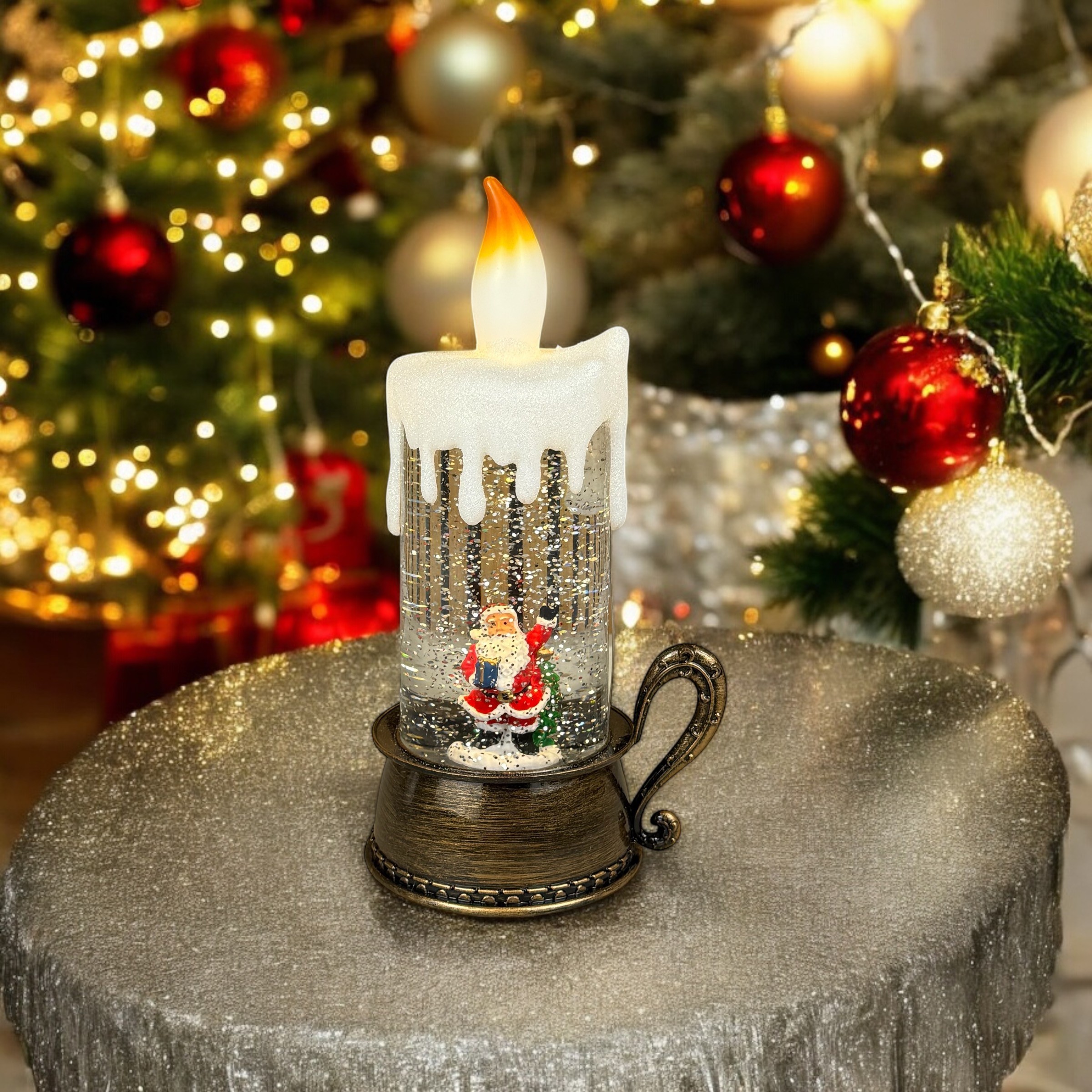 Interaktív figura "Karácsonyi gyertya #2" hóesés photo 2