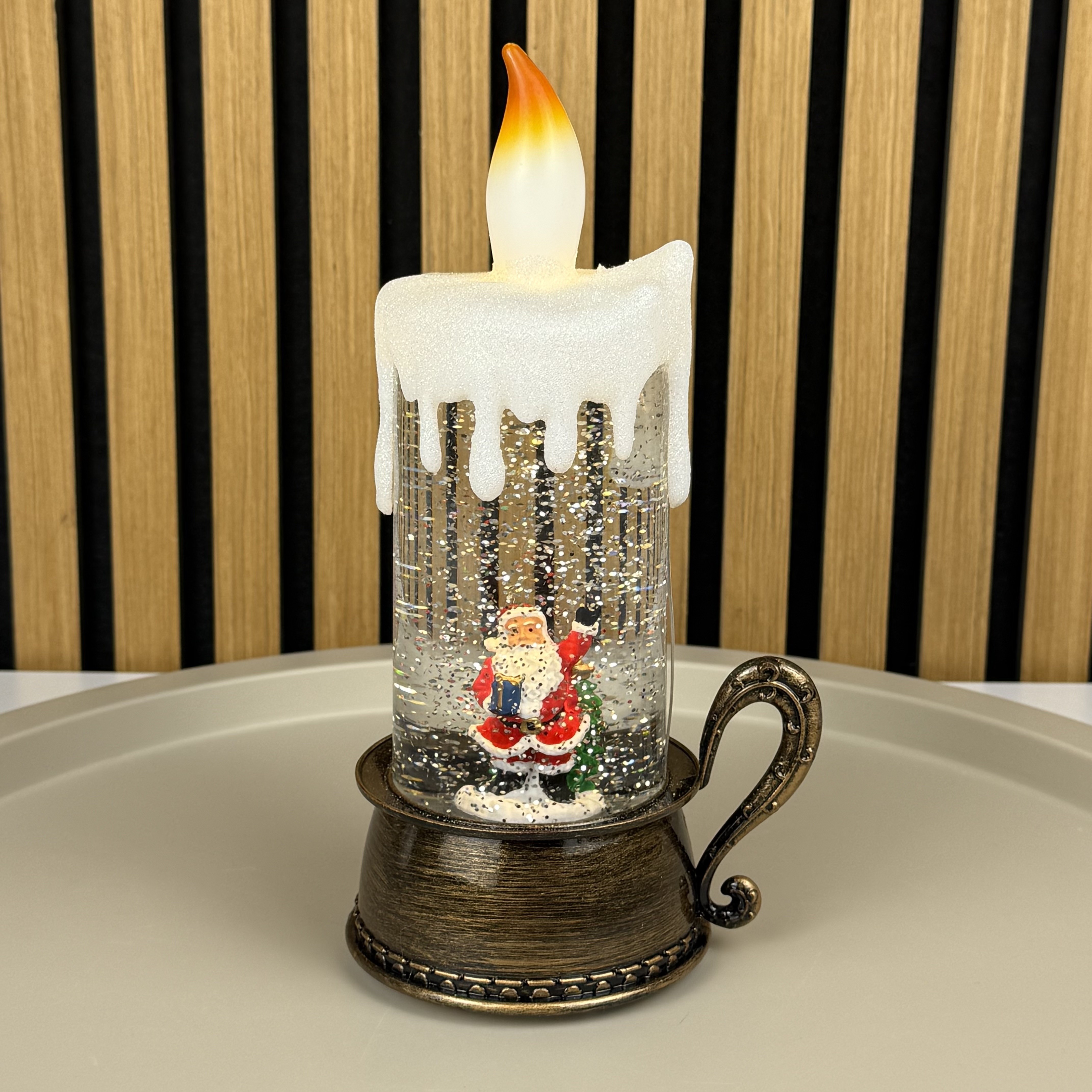 Interaktív figura "Karácsonyi gyertya #2" hóesés photo 3