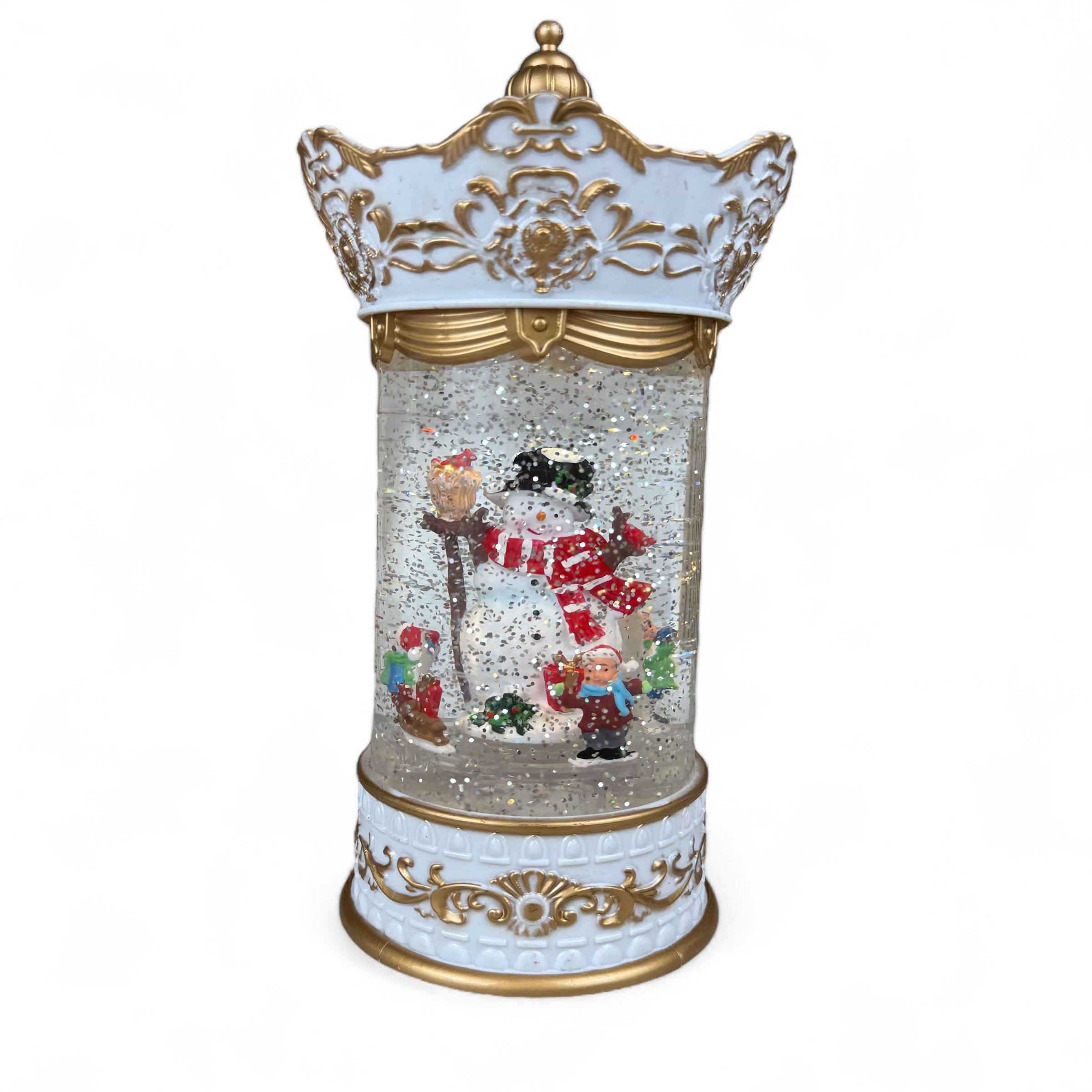 Interaktywna figurka "Świąteczna świeczka #6" padający śnieg