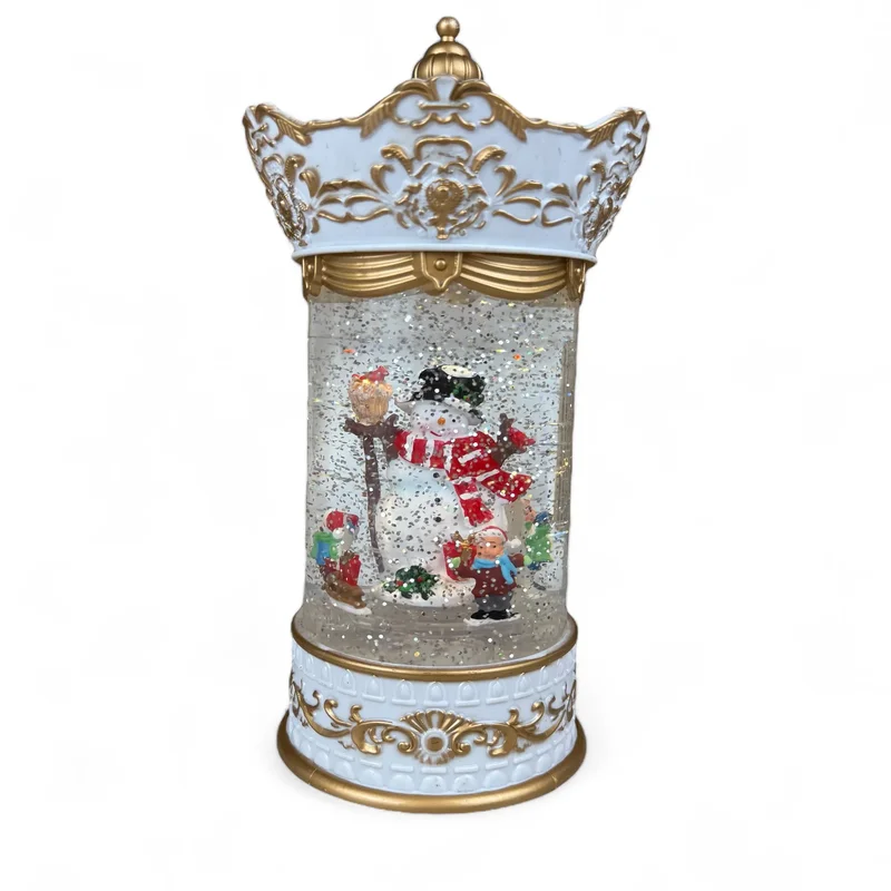 Figurină interactivă „Lumânare de Crăciun #6” căderea zăpezii