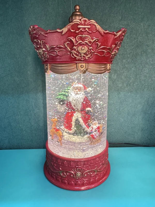 Świąteczna świeca #9 interaktywna figurka z opadami śniegu