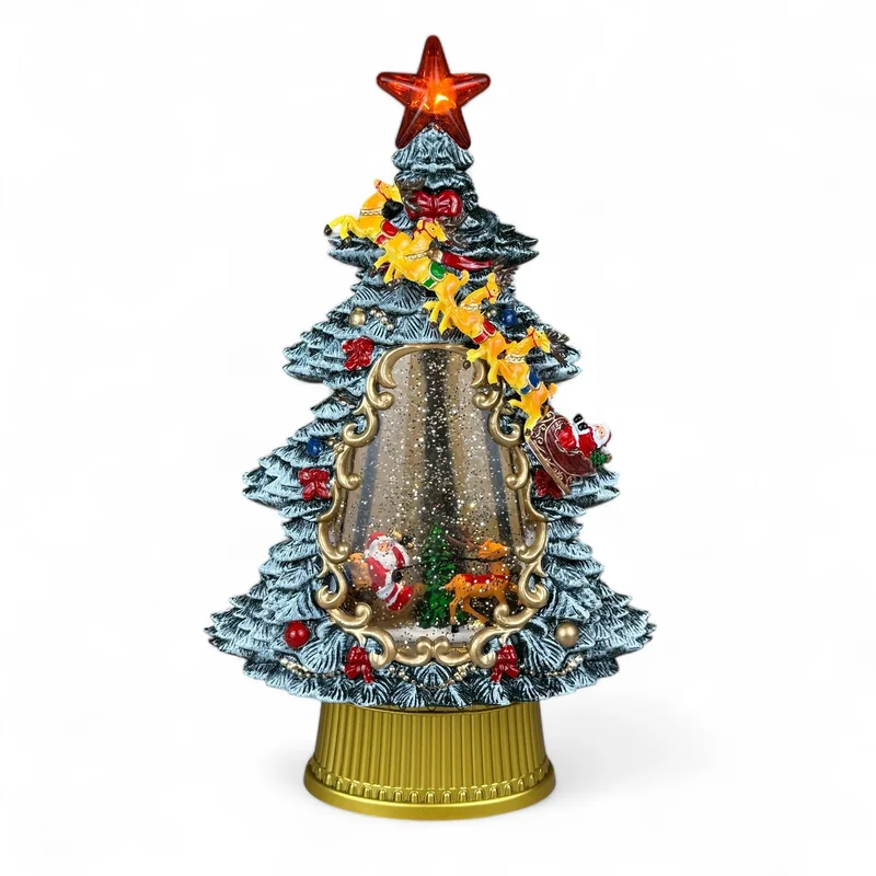 Figurină interactivă „Pomul de Crăciun” căderea zăpezii