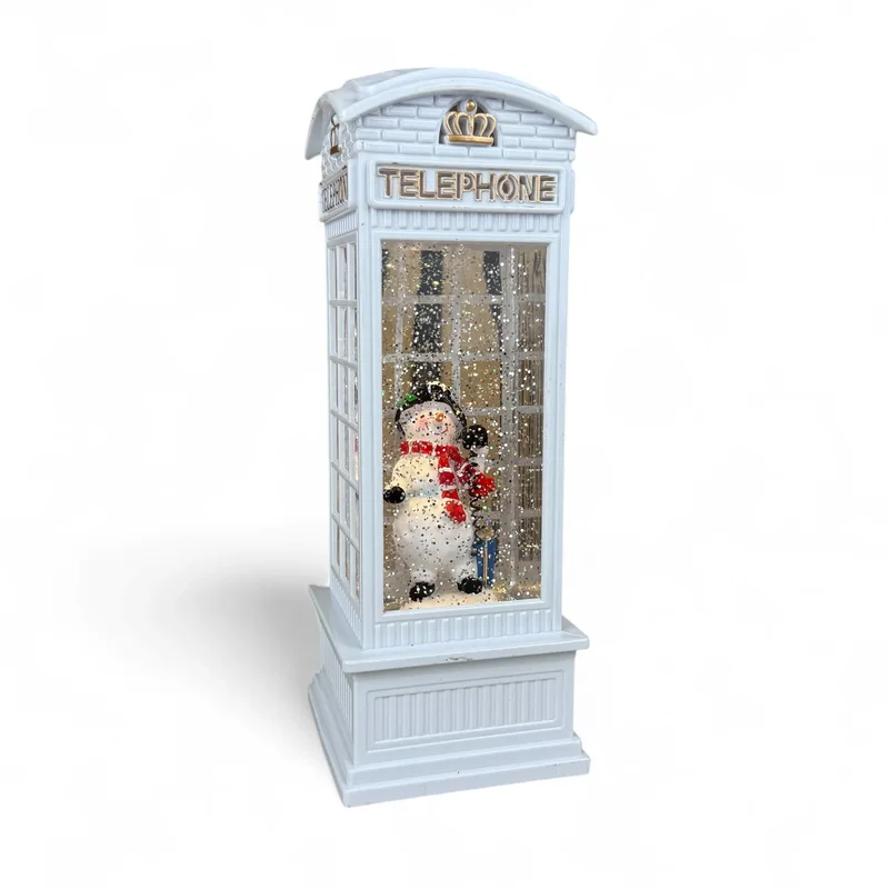 Figurină interactivă „Cabină telefonică #1” căderea zăpezii