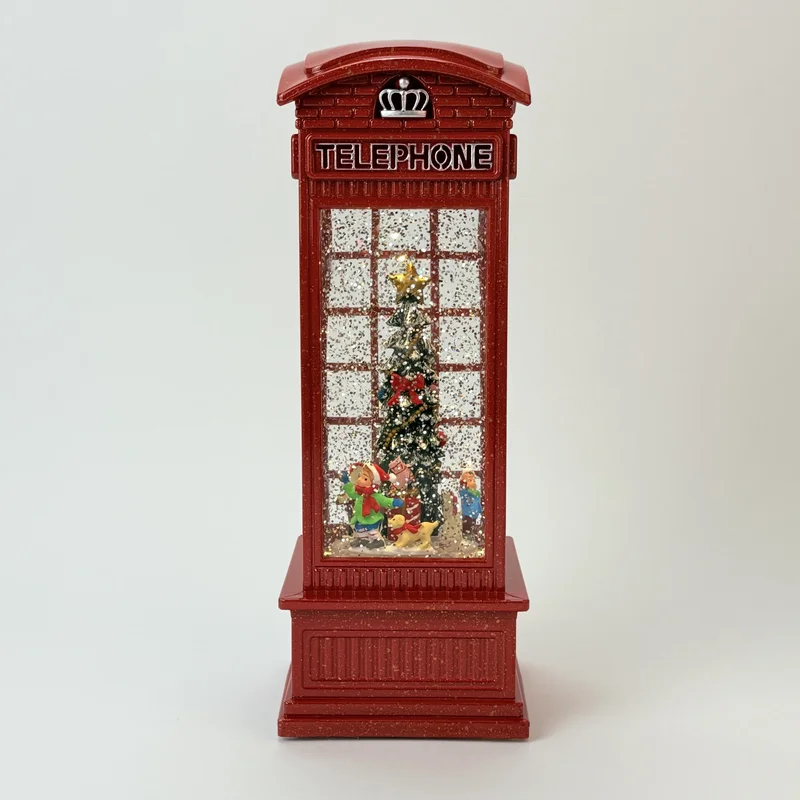 Figurină interactivă „Cabină telefonică #2” căderea zăpezii