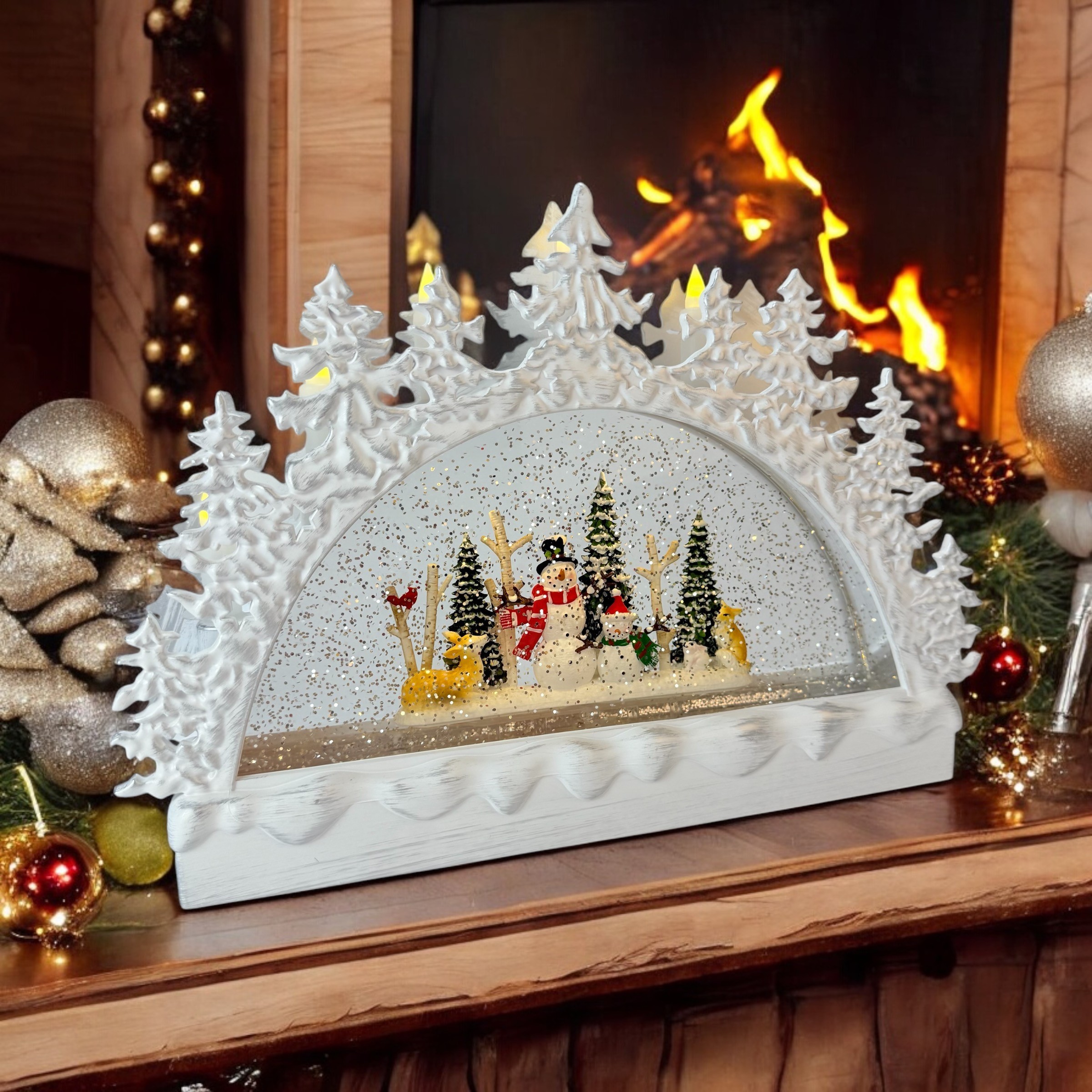 Interaktywna figurka "Forest" biała, muzyka, światło, USB, 3 baterie AA photo 5