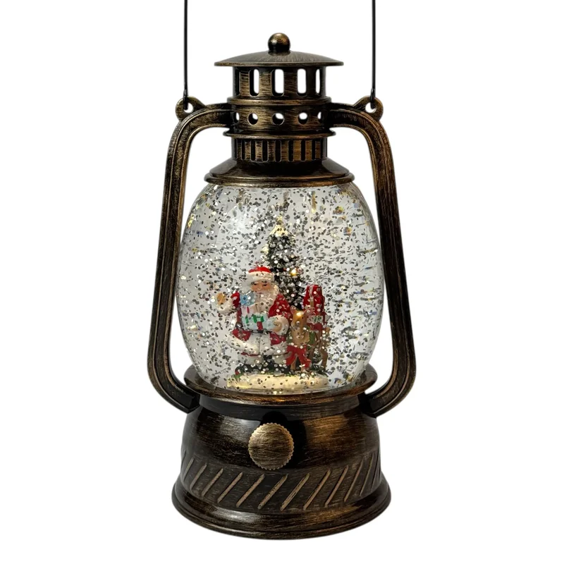 Interaktywna figurka "Starożytna lampa #3" brąz, muzyka, światło, USB, 3 baterie AA