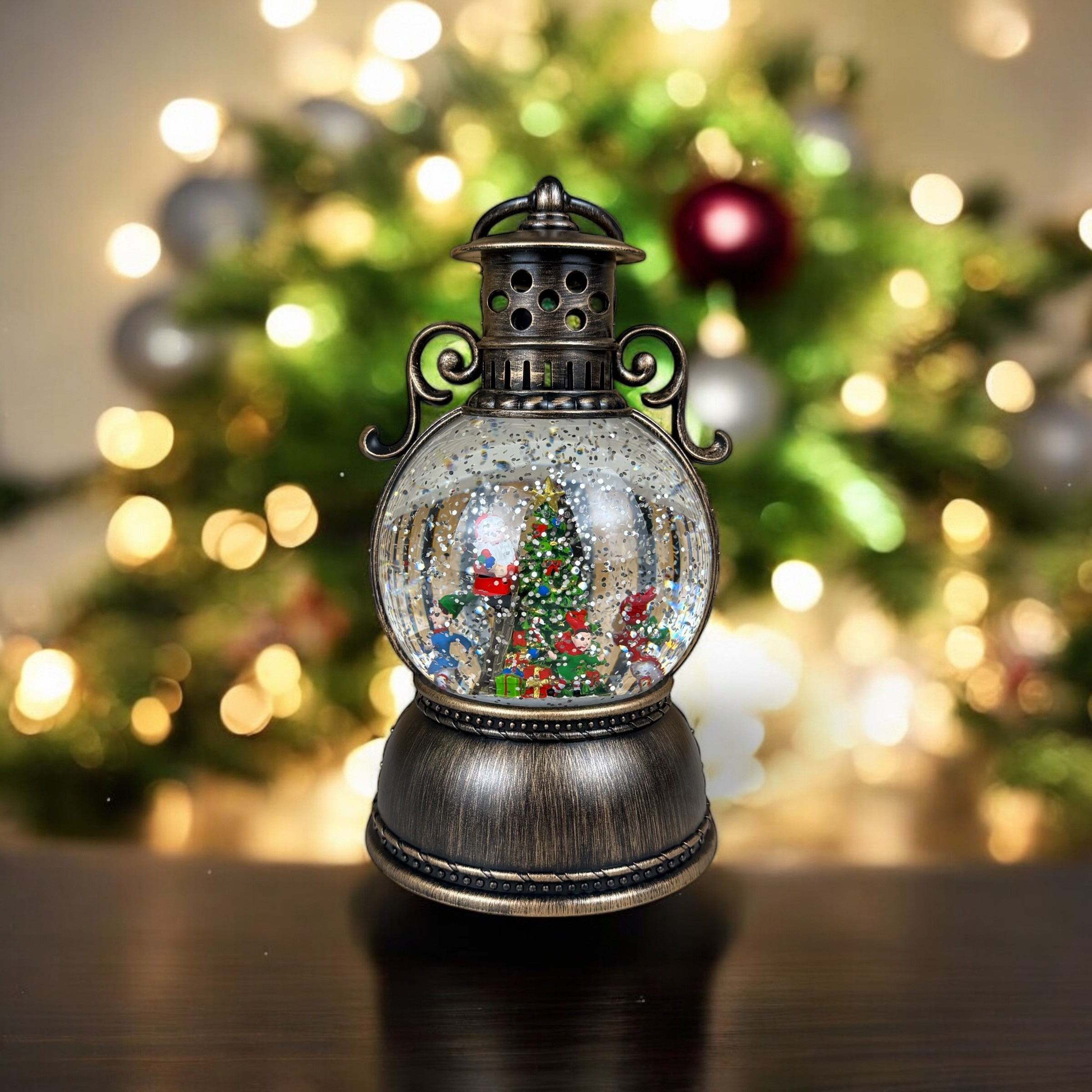 Interaktywna figurka "Starożytna lampa #5" brąz, muzyka, światło, USB, 3 baterie AA photo 2