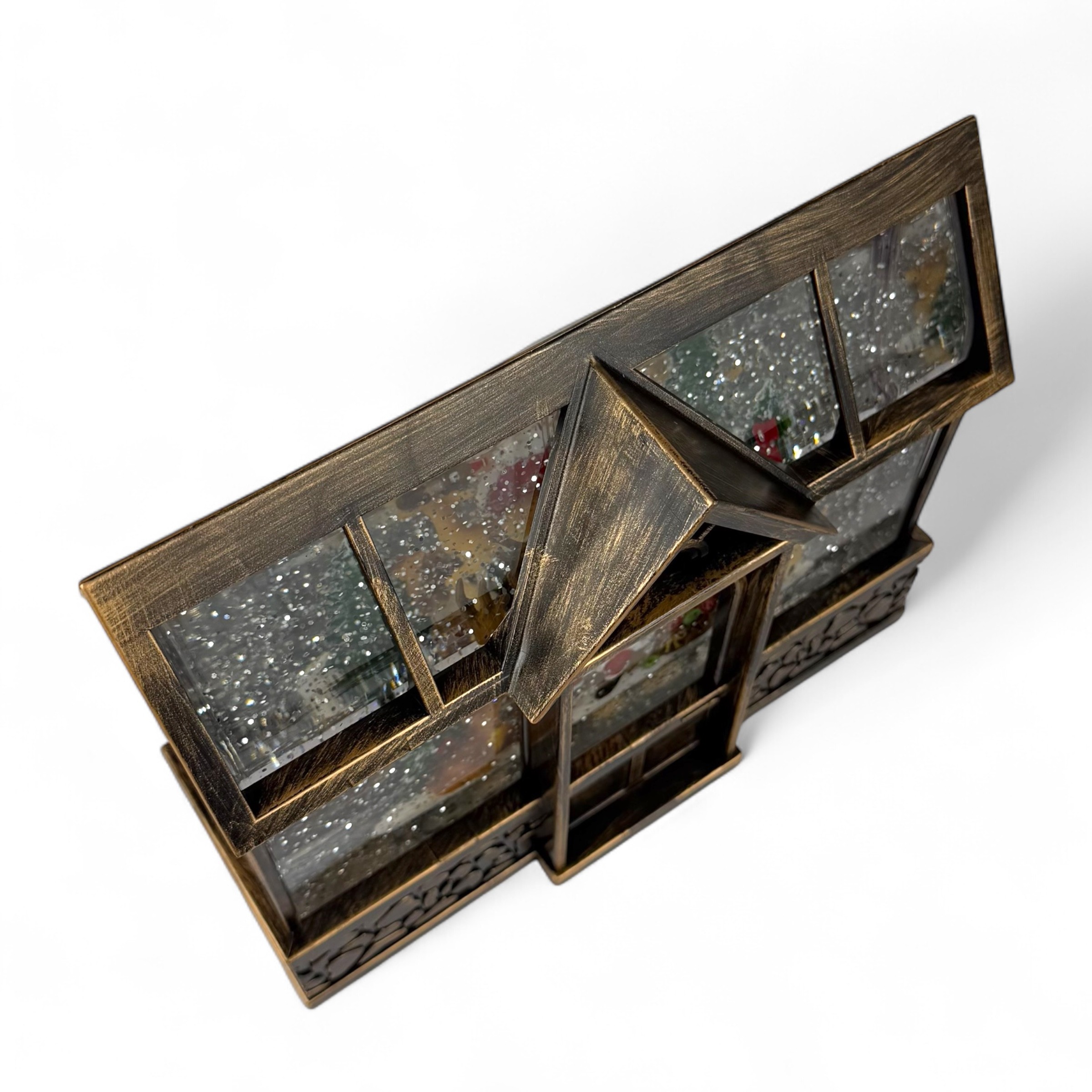 Figurină interactivă „Casă magică” bronz, muzică, lumină, USB, 3 buc. baterii AA photo 3