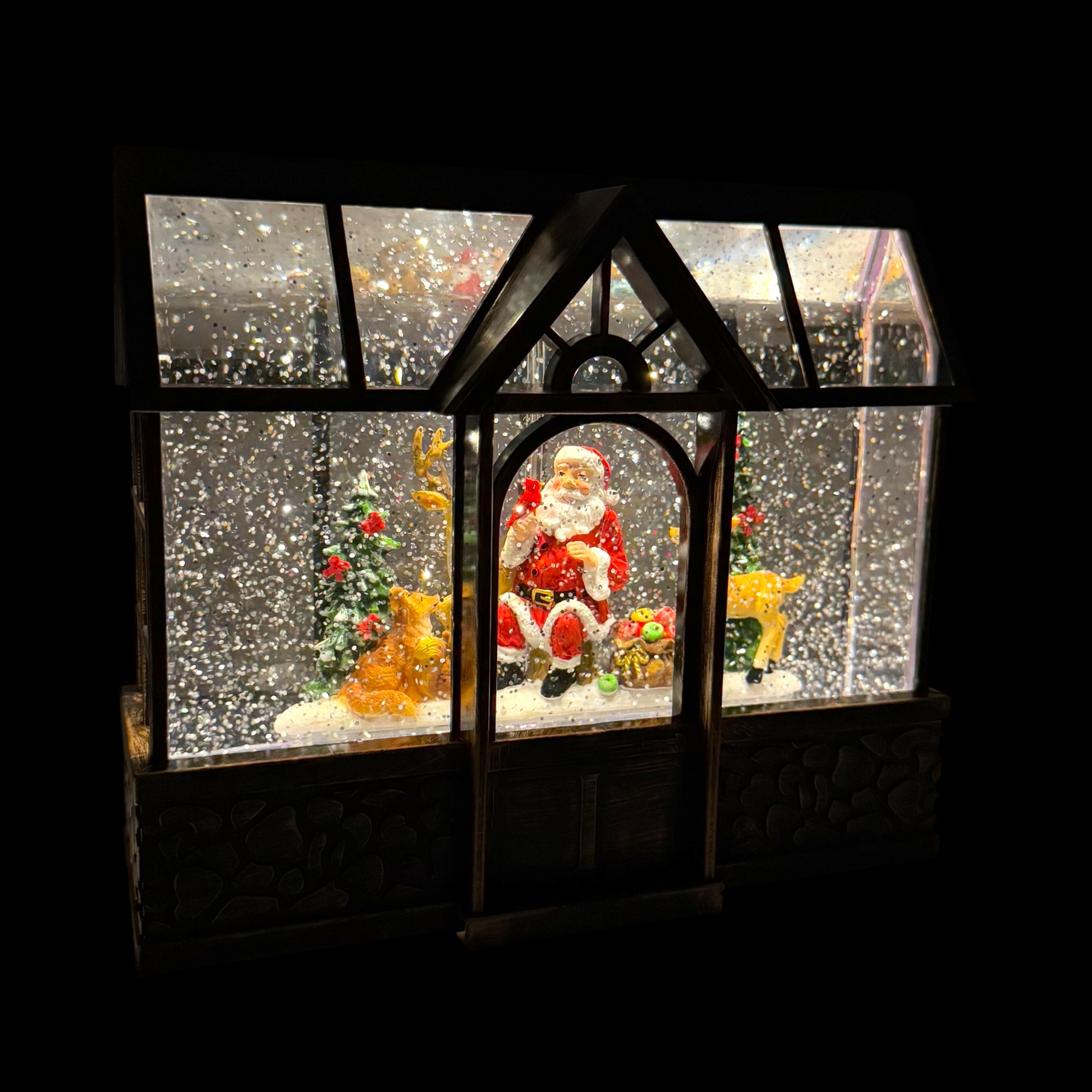 Figurină interactivă „Casă magică” bronz, muzică, lumină, USB, 3 buc. baterii AA photo 4