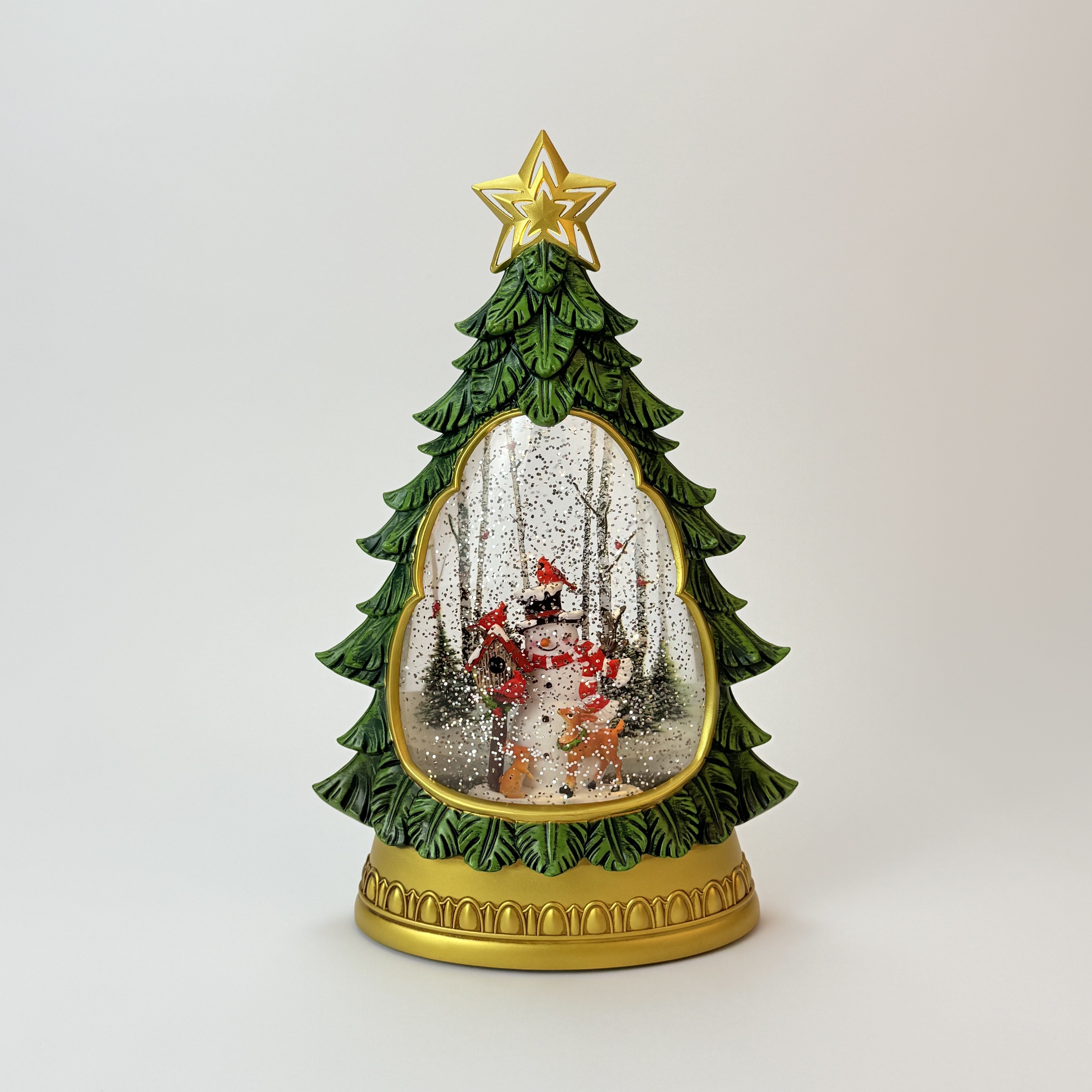 Figurină interactivă „Pom magic de Crăciun #2”Muzică, lumină, USB, 3 buc. baterii AA