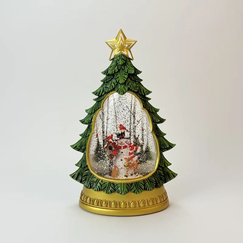 Figurină interactivă „Pom magic de Crăciun #2”Muzică, lumină, USB, 3 buc. baterii AA