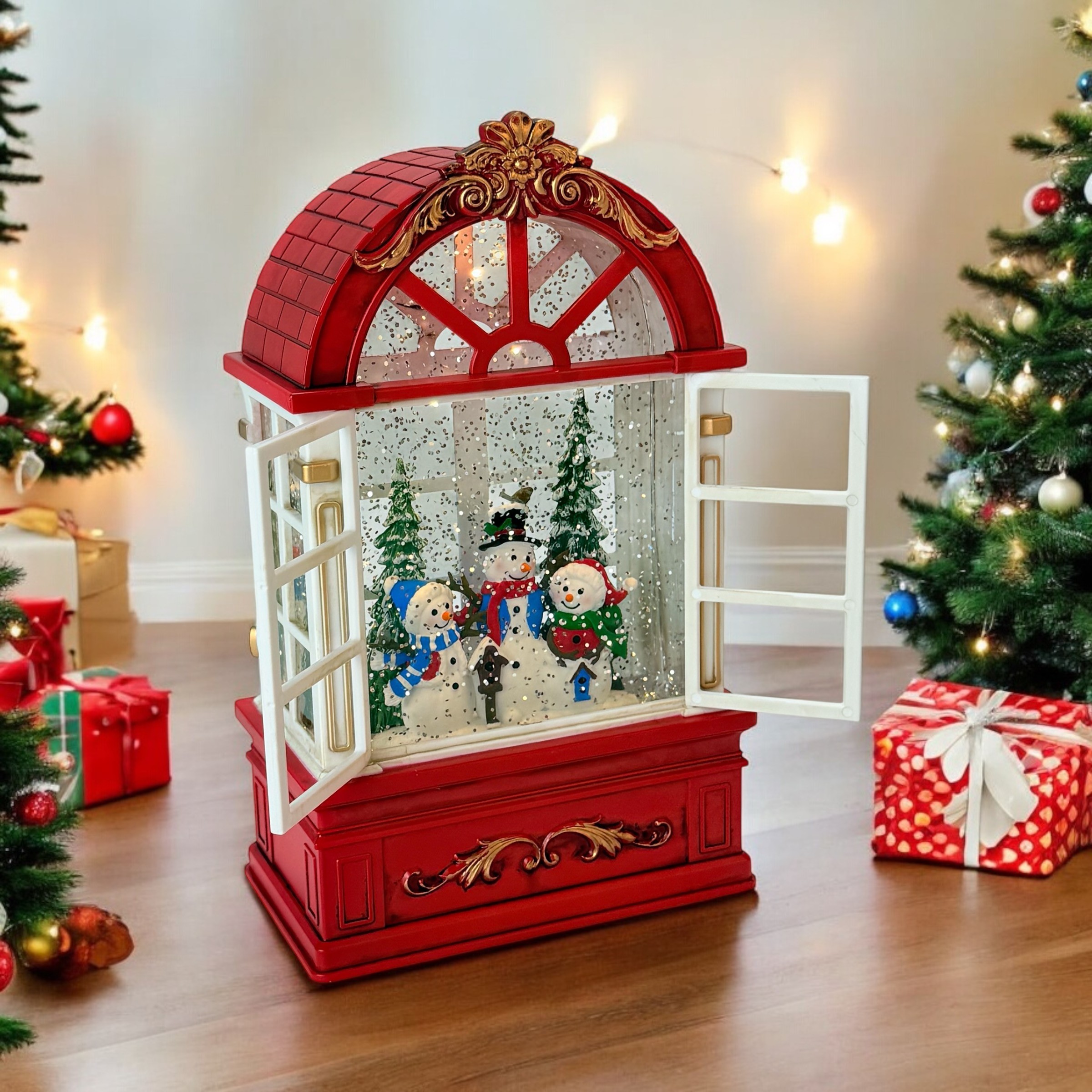 Figurină interactivă „Pom magic de Crăciun #2”Muzică, lumină, USB, 3 buc. baterii AA photo 4