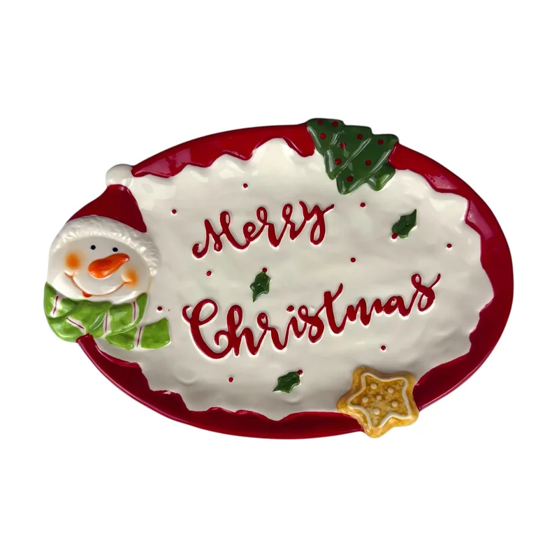 "Весела Коледа" Коледна трапеза "Щастие #2" бяло 27/18/2